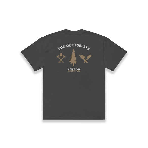 FOR OUR FORESTS TEE - VINTAGE BLACK